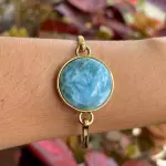 Pulsera rígida Larimar