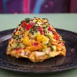 Tostada vegetariana fria
