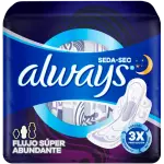 TOALLAS SANITARIAS ALWAYS NOCT 8UND