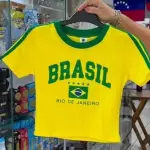 Croptop Brasil amarillo
