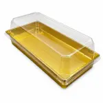 Contenedor rectangular grand dorado
