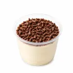 Mousse com raspas de chocolate