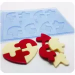 Molde Acetato Corazón rompecabezas
