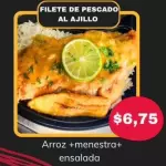 Filete de pescado con salsa ajillo
