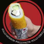 Handroll cebollín- pollo-queso crema