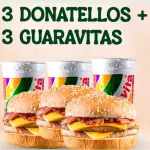 3 Donatellos com 3 Guaravitas
