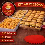 350 SALGADOS 45 PIZZAS  85 LANCHES