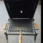 CHURRASQUEIRA BAFO PRETA COM PÉ