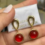 Aretes Largos de Cornalina