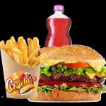 BACON CHEESE + PAPAS + REFRESCO