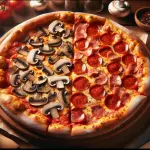MITAD CHAMPIÑON Y MITAD PEPPERONI