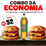 2 X BACON + Guaraná Antártica 2L