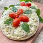 Pizza de Frango c/ Alho Poró
