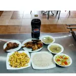 Medio pollo + cuarto de pollo asado
