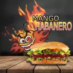 Burger mango habanero