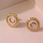 Aretes redondos luna