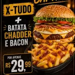 Barca XTUDO/ BATATA CHEDDAR BACON
