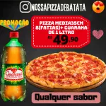 Promoção pizza familia com guaraná