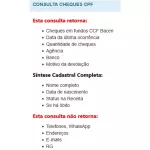 CONSULTA CHEQUES CPF