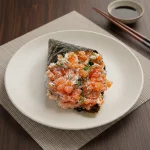 Temaki de salmão crú completo