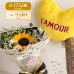 Kit giras + almofada de coração