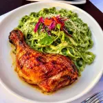 1/4 pollo a la brasa al pesto