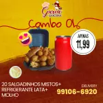 20 Salgadinhos + refri em lata