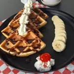 Waffle de platano