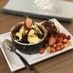 Gran gateau com morango