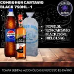 Ron Cartavio 750 ml+Pepsi+hielo