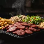 Chapa de calabresa + batata