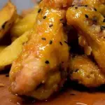 Alitas en salsa maracuya