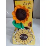 Maceta pisa papel Girasol tejido