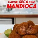 Bolinho de carne seca com mandioca