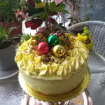 Cake Navideño de vainilla y Naranja
