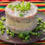 Causa Rellena de salmão