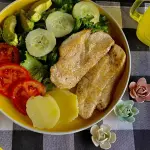 Pollo a la plancha con ensalada