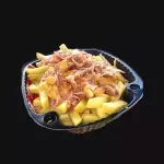 PAPAS CON CHEDDAR Y TOCI