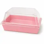 Contenedor cuadrado pequeño rosado