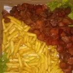 Linguiça Calabresa com Fritas