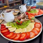 Waffle de frutas