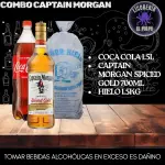 Ron Captain Morgan+ Coca Cola+ Hielo