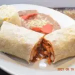 Camarón Burrito in Ranchero Sauce