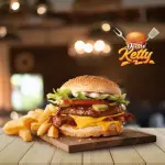 Hamburguesa de pollo crocante
