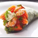 Temaki Salmão e Camarão