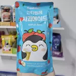 Jugo sobre manzana