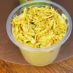 Creme de milho e topping de frango