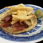 Taco de chuleta.