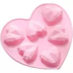 Molde silicón corazon diamante