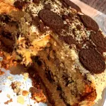 Fatia de bolo Oreo